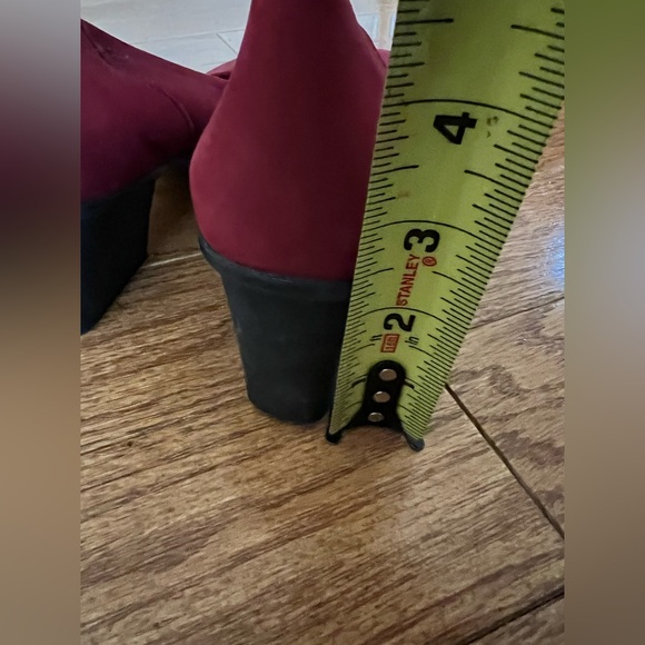 Arche Elegant Burgundy Red Women's Suede Shoes - Picture 4 of 6